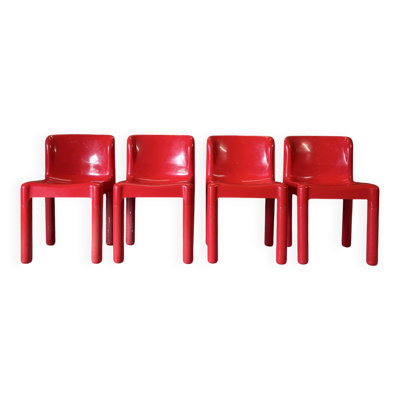 4 chaises modèle 4875 par C. Bartoli pour Kartell, 1970