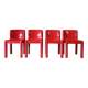 4 chairs model 4875 by C. Bartoli for Kartell, 1970