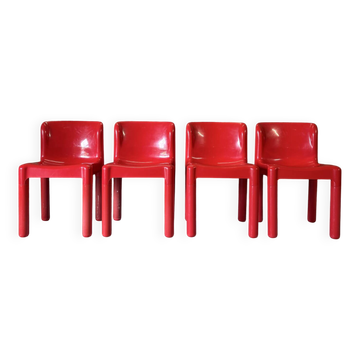 4 chaises modèle 4875 par C. Bartoli pour Kartell, 1970