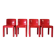 4 chairs model 4875 by C. Bartoli for Kartell, 1970