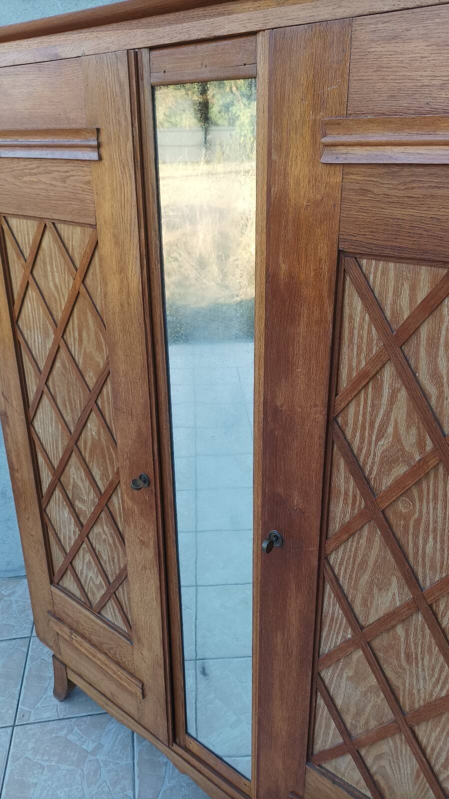 Vintage oak wardrobe