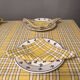 Vintage vichy tablecloth and 4 matching towels