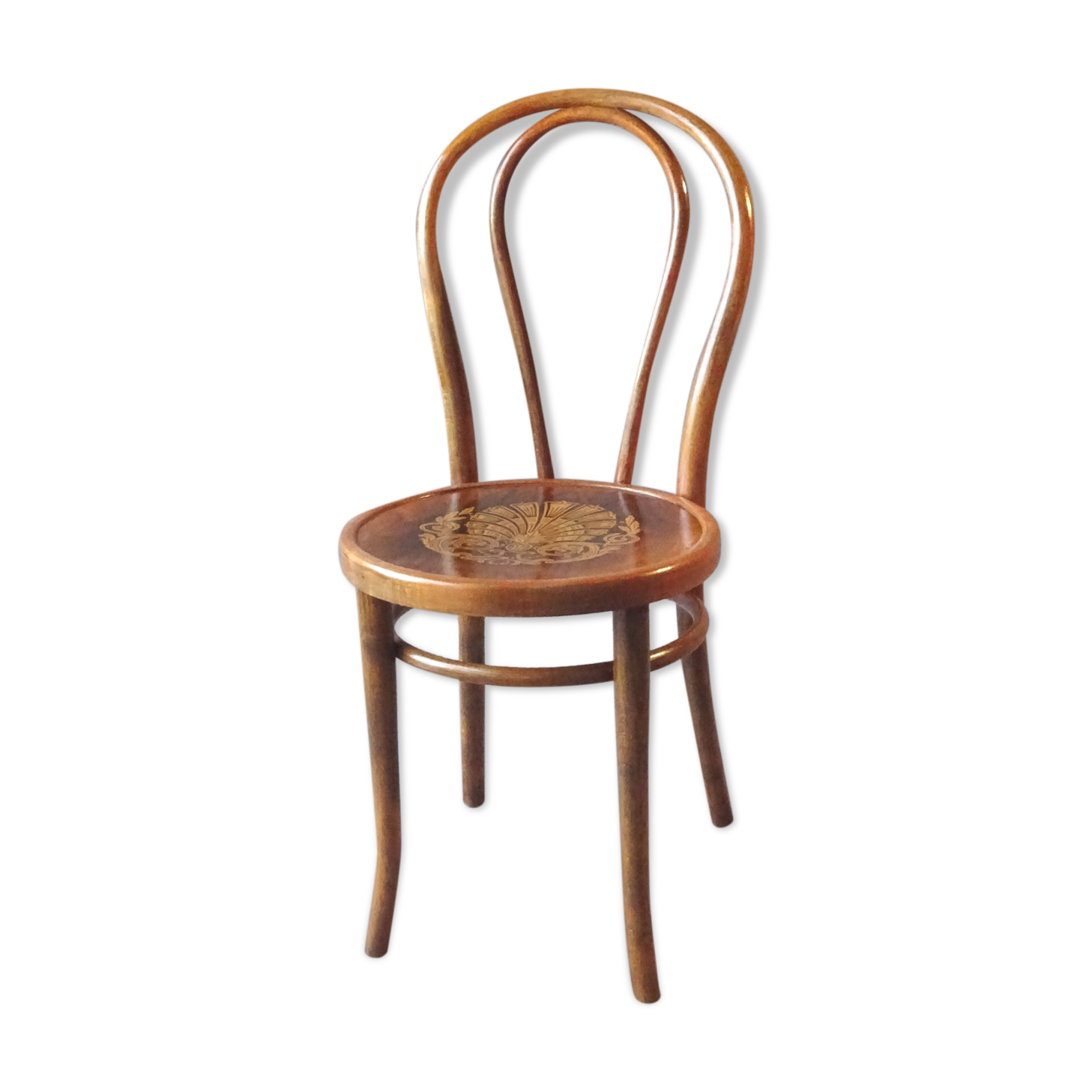 Thonet bistro chair N°18 art nouveau wood seat, production 1925