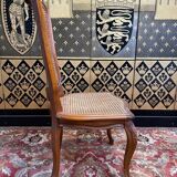 Suite de 6 chaises de style Louis XV en cannage