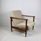 GFM-142 armchair, design by Edmund Homa from the 70s, beige boucle - 2 pieces available