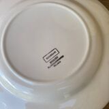 Set of 8 flat plates Digoin Sarreguemines model Scottish yellow year