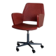 Vintage adjustable office chair – red faux leather, 1960-70s