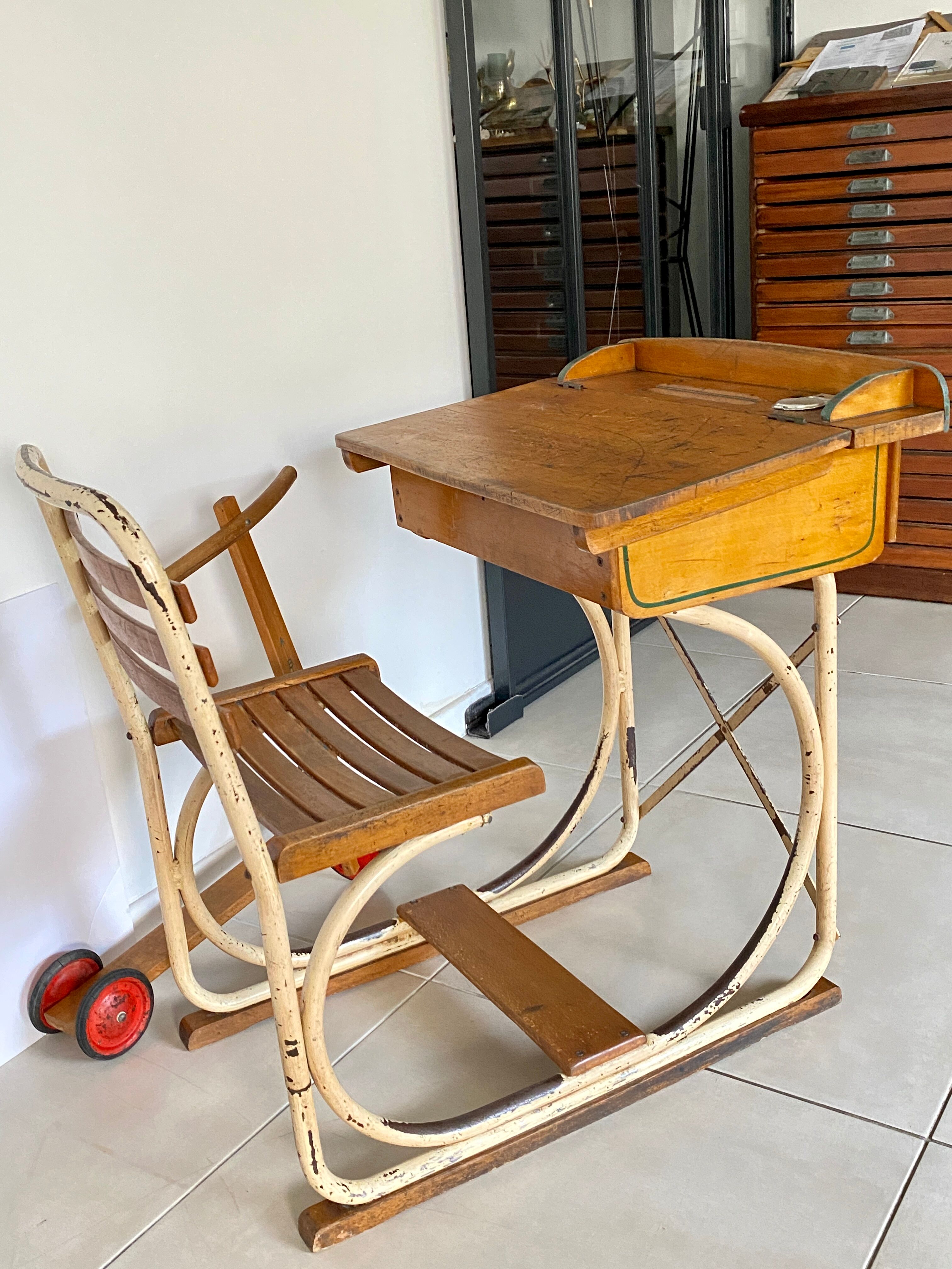 Vintage school desk