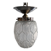Art Deco ceiling light in frosted glass circa 1920