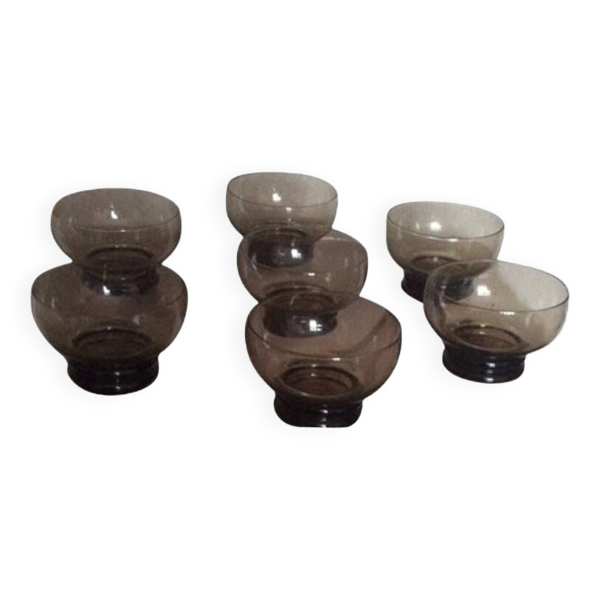 Set of seven Champagne glasses