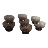 Set of seven Champagne glasses