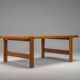 Table basse danoise en teck attribuée à Niels Bach, années 1960