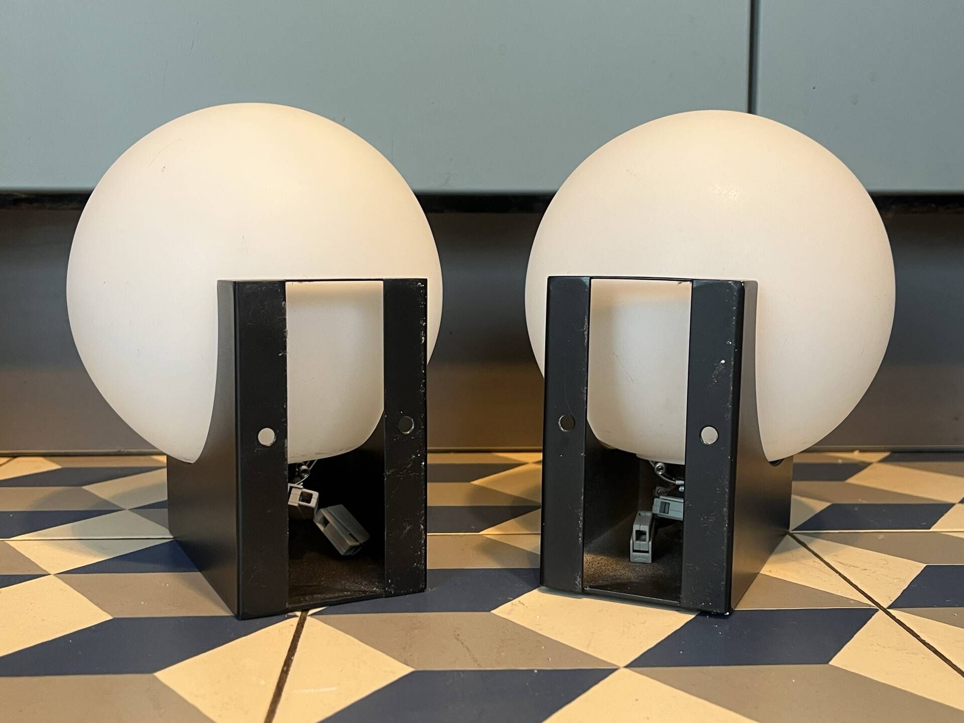 Pair of space age Amilux wall lights