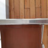 Leather folding armchair