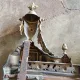 Fireplace front, firebar, fire guard in gilded bronze Louis XVI style.