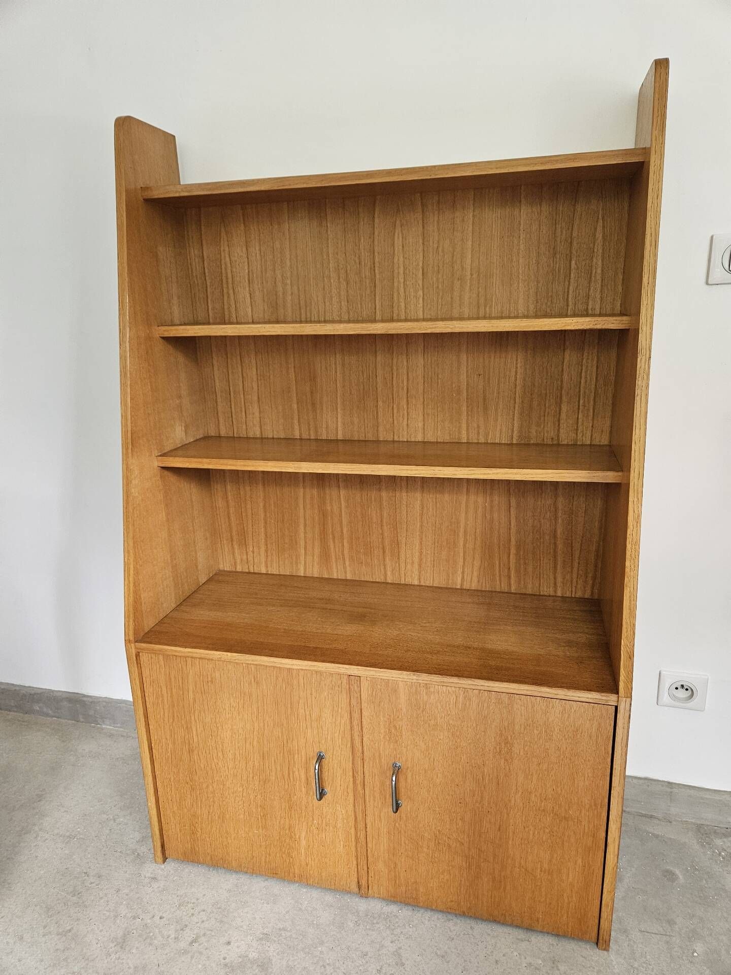 Bibus library chest wooden golden oak vintage 50s 60s 70s