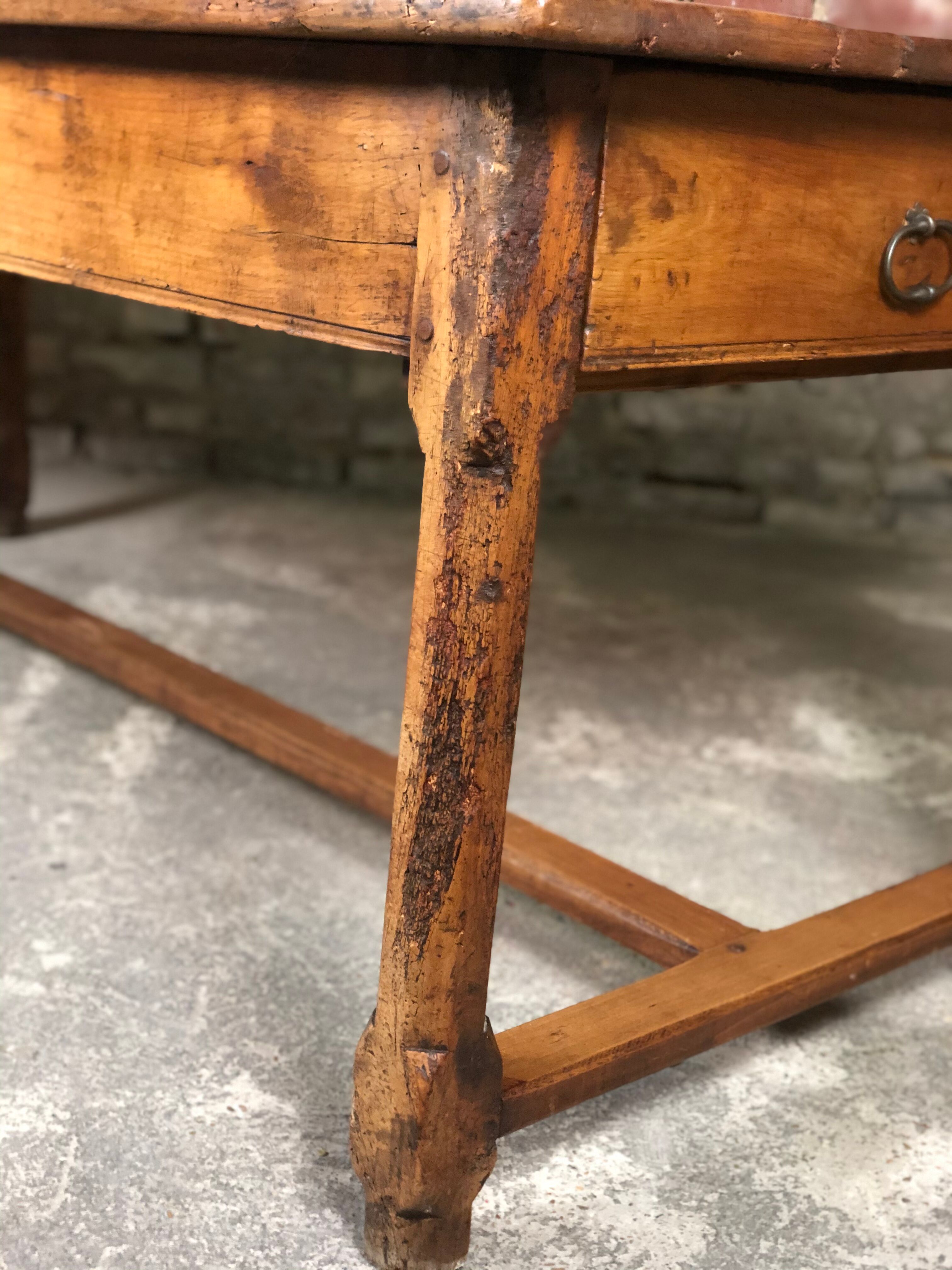 18th century walnut farm table