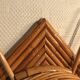 Antique vintage rattan mirror
