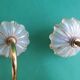 Pair of antique gold candlestick wall sconces