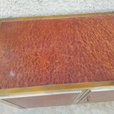 Sideboard shelf design 70 Michel Pignères amboyna burl chrome brass