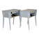 Set de 2 tables de chevet en chêne, Suède, 1960