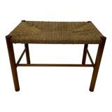 Vintage Stool Danish Papercord Rope Stool Mid Century Ottoman