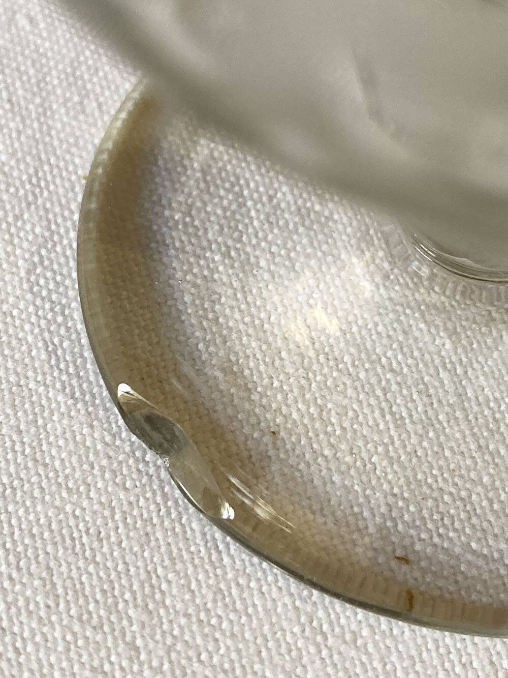 Antique engraved crystal aperitif glasses