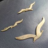 Set of 3 brass birds
