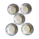 5 assiettes creuses en faïence de Longwy vintage - modèle Tunis