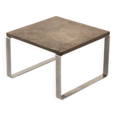 Table basse en ardoise et chrome par Draenert années 1970