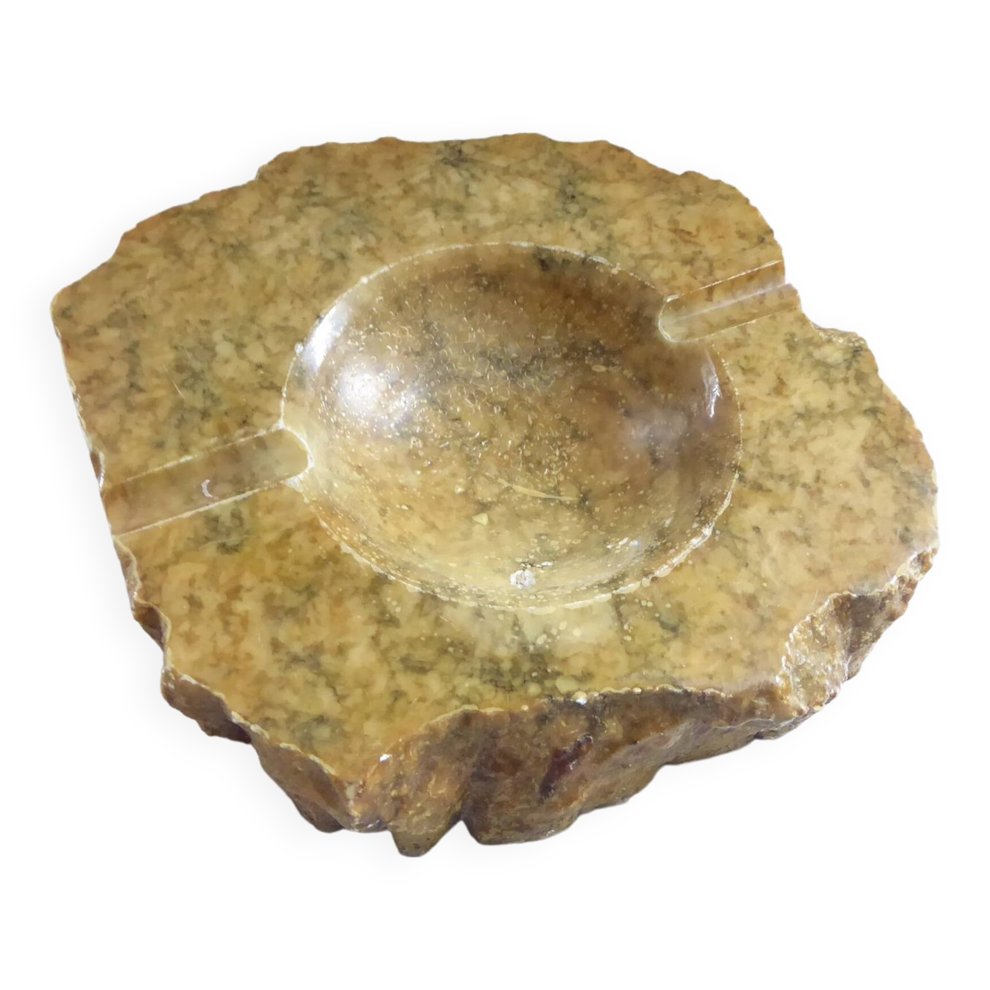 Imposing vintage alabaster ashtray