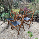 Set of 4 vintage folding chairs