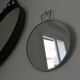 Wall-mounted round barber mirror 50s 60s