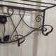 Coat rack in wrought iron art deco patère with decoration of black rose coat rack coat rack