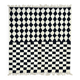 Black and white checkered rug - 300 x 260 cm