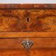 Antique mahogany secretary with leather, Italy, 19th century