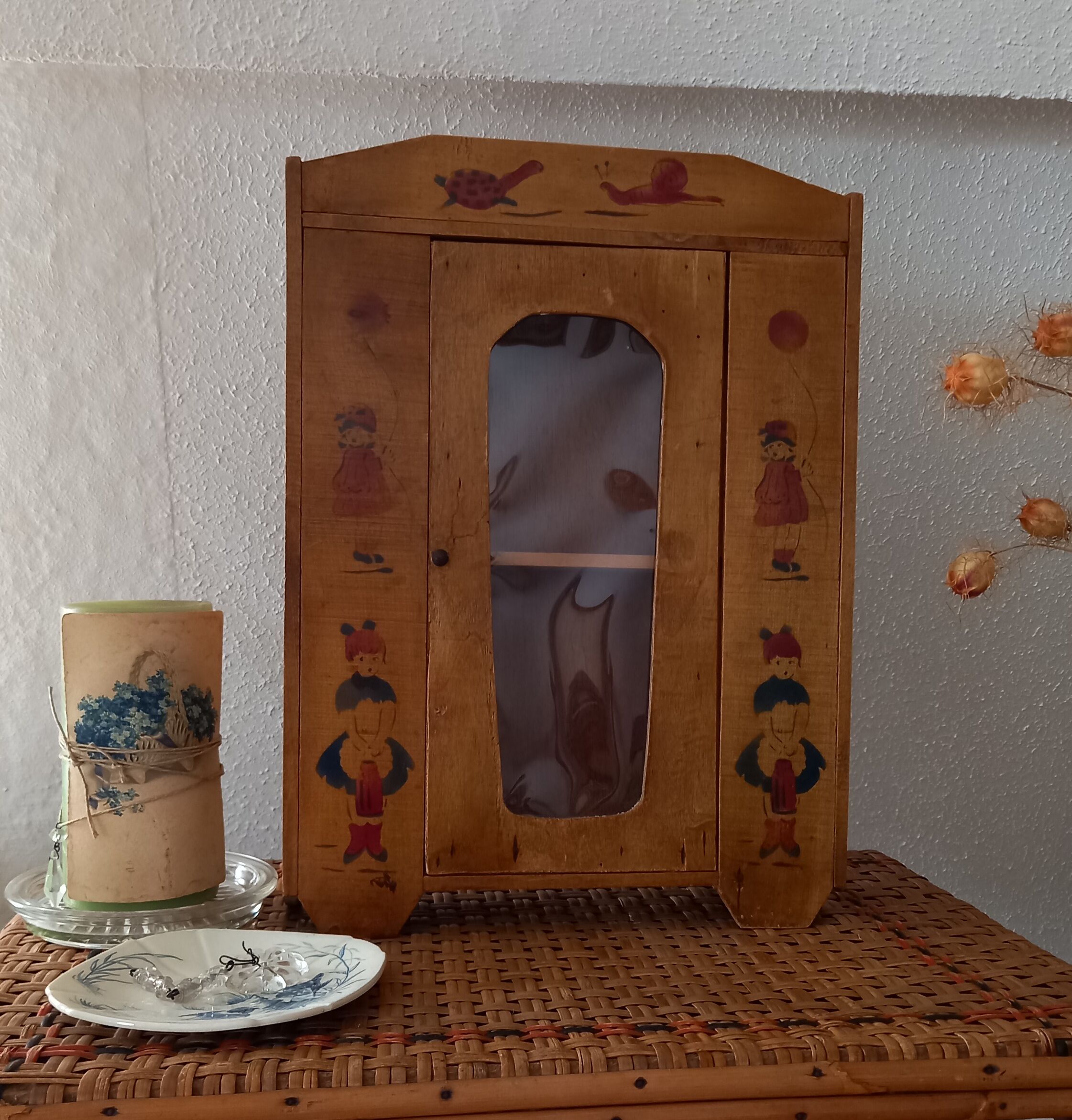 Vintage wooden children's room cabinet