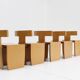 Vintage sculptural dining chairs , set of 5