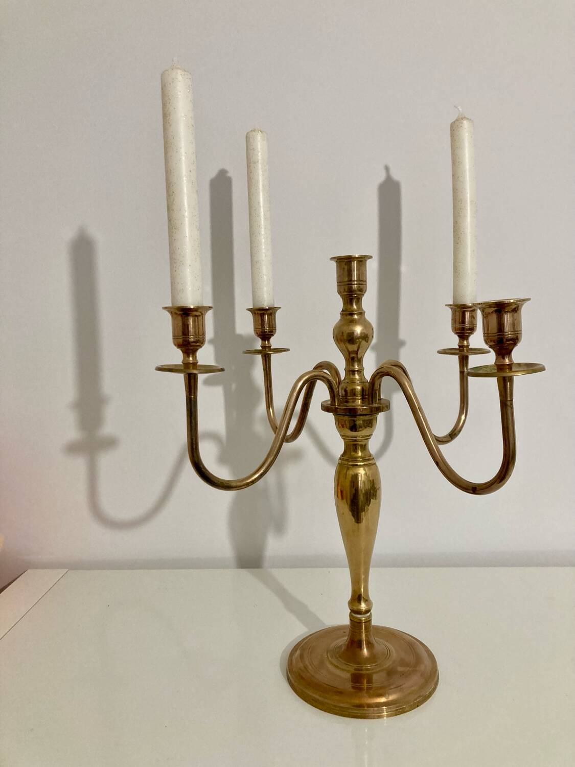 Large brass candlestick