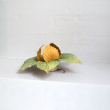 Metal flower wall light