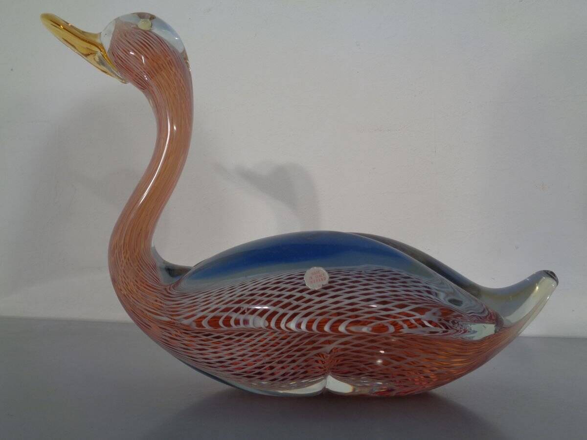 Large Italian Heavy Murano Glass Duck, 1960s