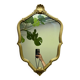 Miroir coquille doré
