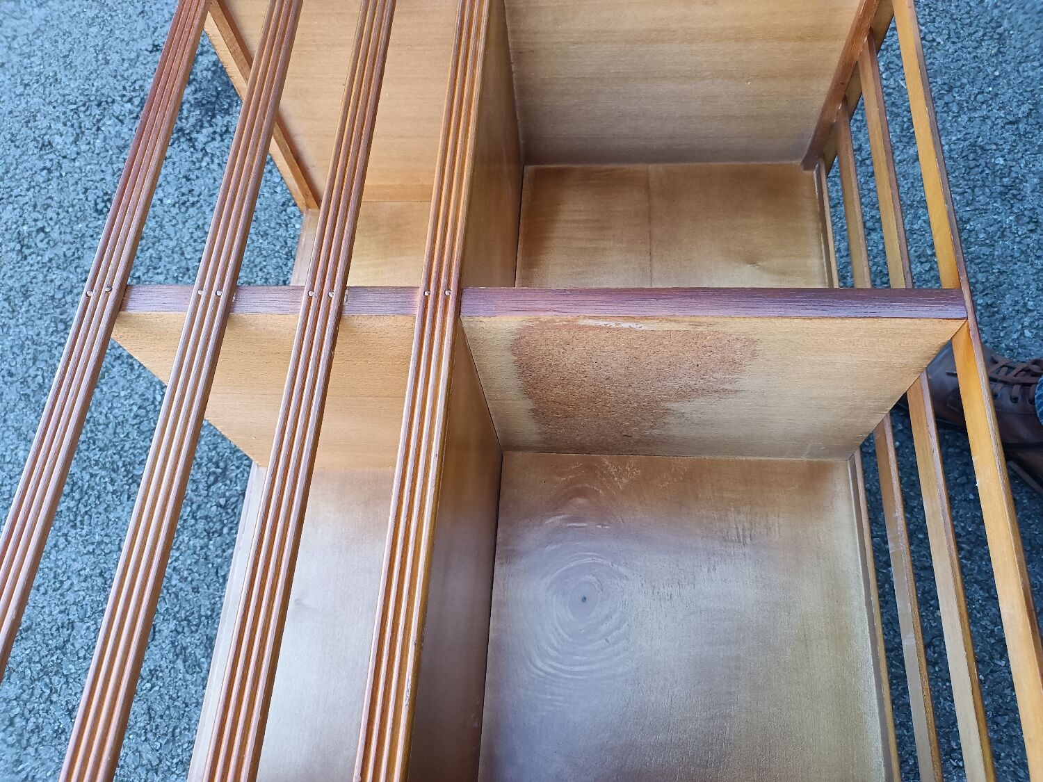 Old vintage English revolving bookcase