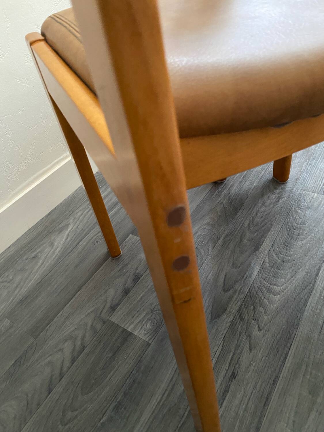 Set of 4 vintage ash chairs