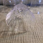 3 antique crystal stemmed glasses