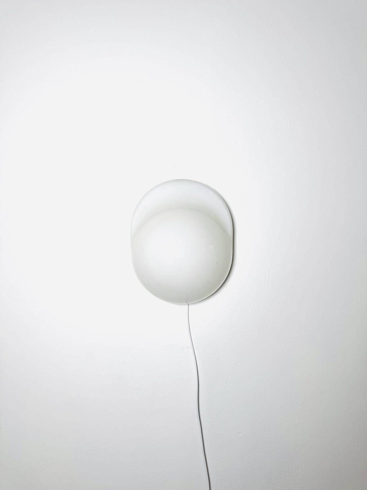 Tortue Opaline Glass Wall Lamp By Rodolfo Bonetto For Candle, Italy, 1970S