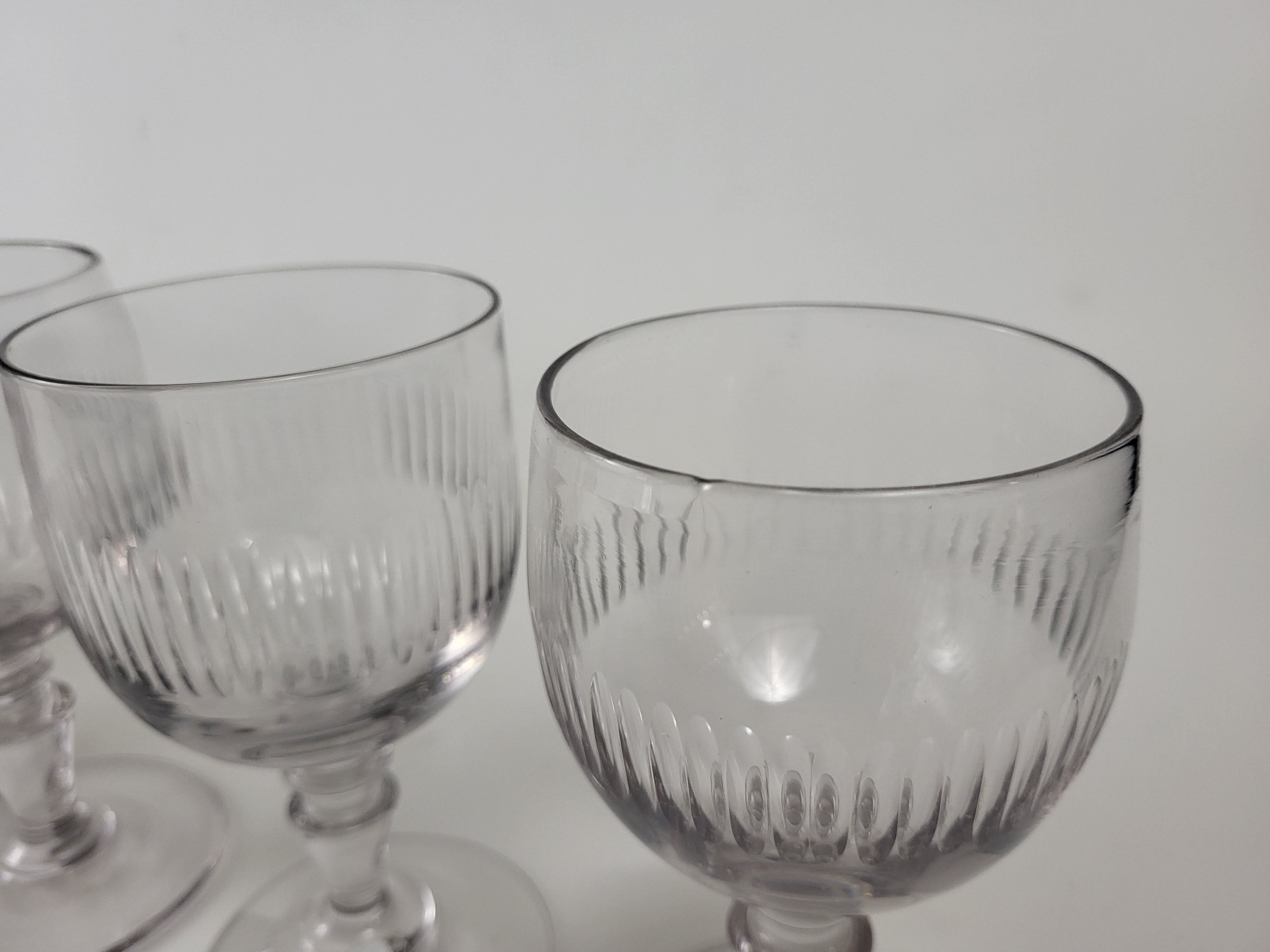 6 water glasses Cristallerie de Portieux XIXeme