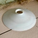 Vintage bell lampshade for suspension in white opaline.