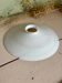 Vintage bell lampshade for suspension in white opaline.