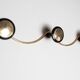 Pair of coat racks 3 hooks 1960 brass and plastic